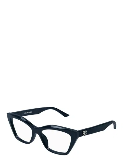 Balenciaga Cat-eye Frame Glasses In Gold