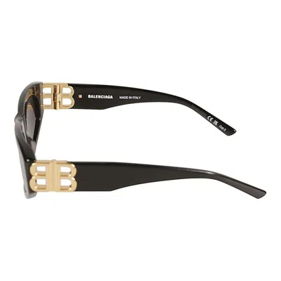 Balenciaga Black Gold Grey Acetate Sunglasses In Black