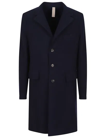 Eleventy Tailored Coat With Flap Pockets And Notch Lapel In Blue