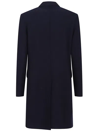 Eleventy Tailored Coat With Flap Pockets And Notch Lapel In Blue