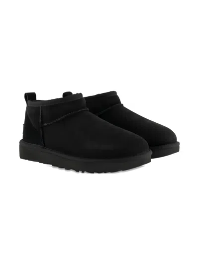 Ugg Classic Ultra Mini Sheepskin Ankle Boots 7-10 Yea In Black