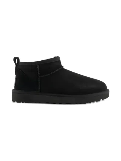 Ugg Classic Ultra Mini Sheepskin Ankle Boots 7-10 Yea In Black