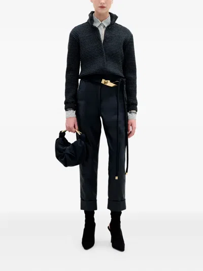 Silvia Tcherassi Moad Cuffed-hem Trousers In Black