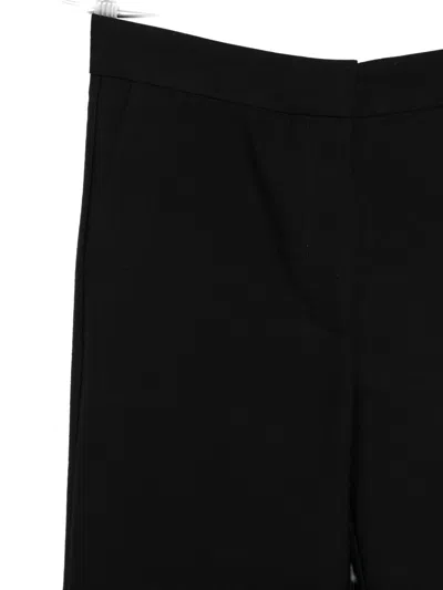Kristensen Du Nord Flared Wool Trousers In Black