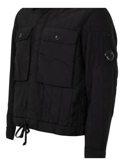 C.p. Company Lens-detail Quilted Jacket In Animal Print