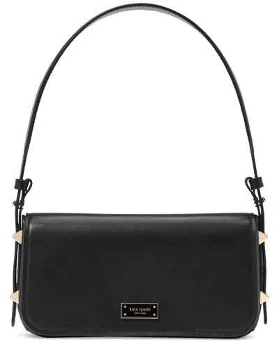 Kate Spade Liv Leather Shoulder Bag In Black