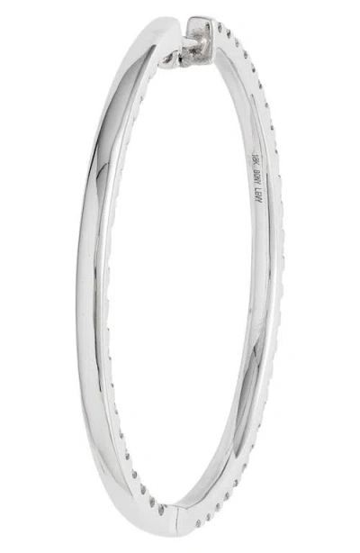 Bony Levy Audrey Luxe Inside Out Hoop Earrings In Metallic