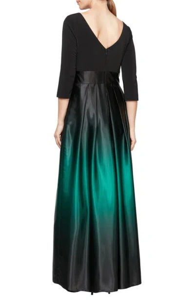 Sl Fashions Women's 3/4-sleeve Ombre Gown In Multi