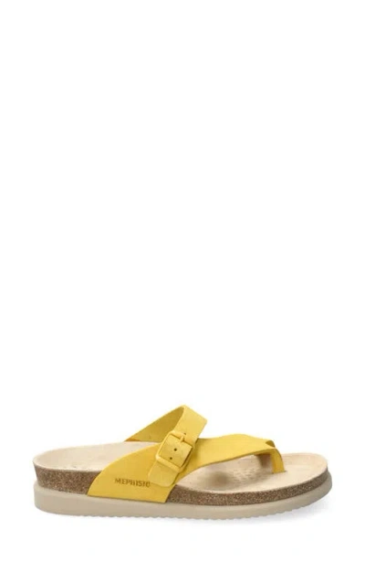 Mephisto Helen Toe Loop Sandal In Yellow
