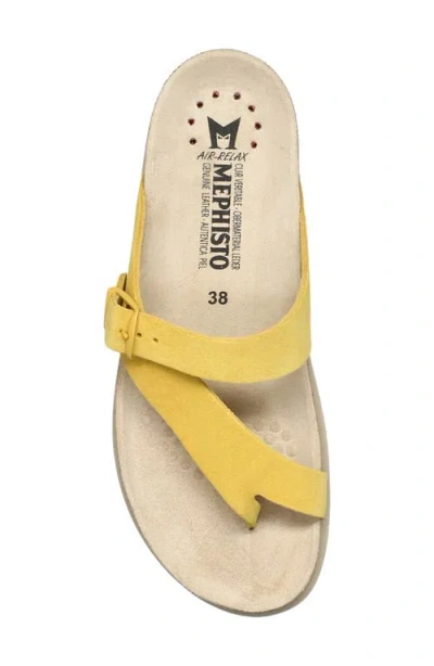 Mephisto Helen Toe Loop Sandal In Yellow