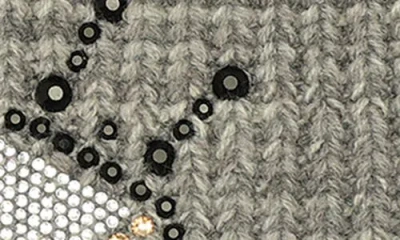 Kurt Geiger London Beaded Evil Eye Beanie In Gray