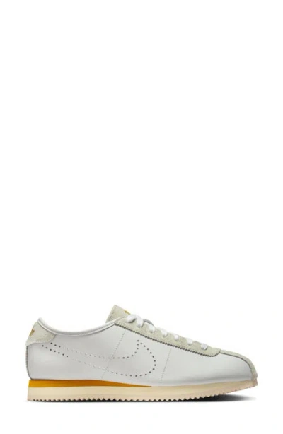 Nike Cortez Decon Suede-trimmed Perforated Leather Sneakers In White