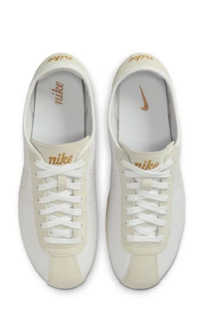 Nike Cortez Decon Suede-trimmed Perforated Leather Sneakers In White