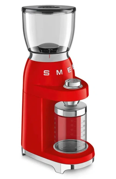 Smeg 50s Retro Style Coffee Grinder In Red