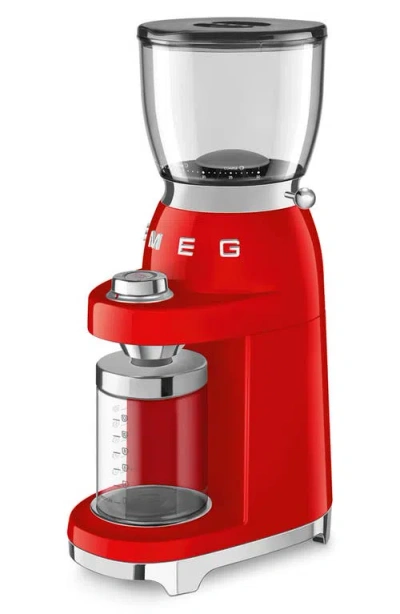 Smeg 50s Retro Style Coffee Grinder In Red