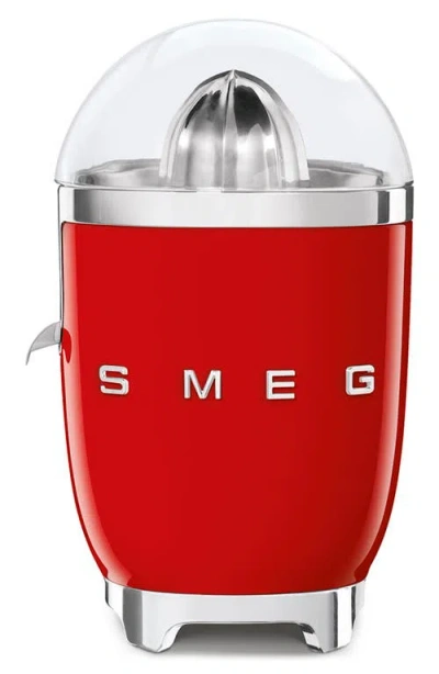 Smeg Retro-style Electric Citrus Juicer In Red