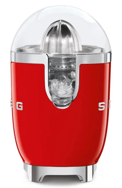 Smeg Retro-style Electric Citrus Juicer In Red