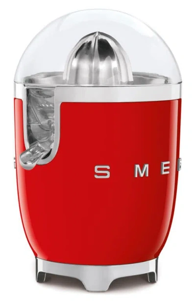 Smeg Retro-style Electric Citrus Juicer In Red