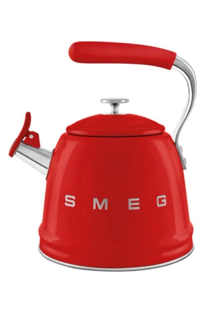 Smeg Whistling Kettle Cklw2001 In Red