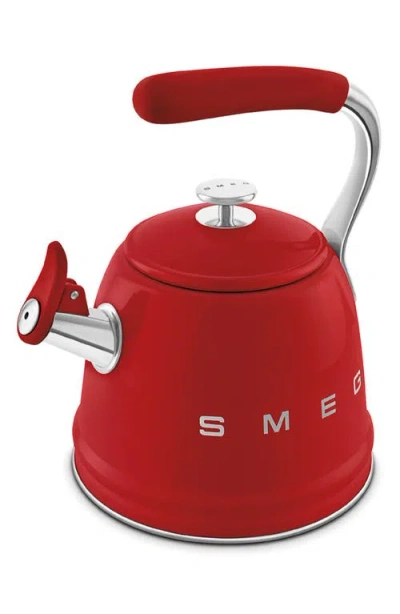 Smeg Whistling Kettle Cklw2001 In Red