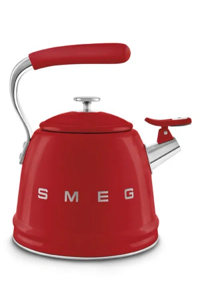 Smeg Whistling Kettle Cklw2001 In Red