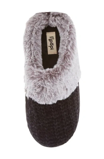 Floopi Faux Shearling Lined Slipper In Black