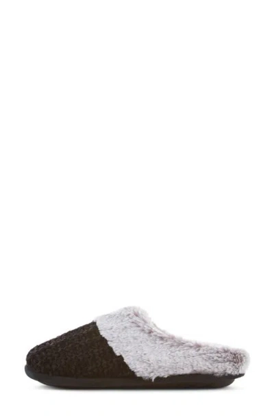 Floopi Faux Shearling Lined Slipper In Black