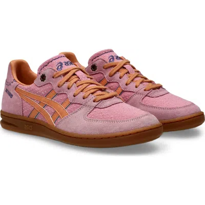 Asics Skyhand Og Embroidered-logo Suede Sneakers In Pink