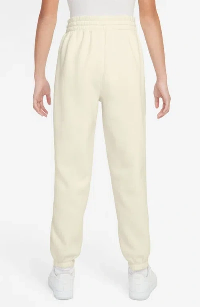 Nike Club Big Kid Girls Cuffed Loose Fit Fleece Jogger Pant In Neutral