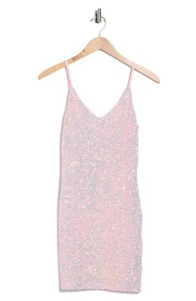 Abound Sequin Linen Blend Minidress In Pink
