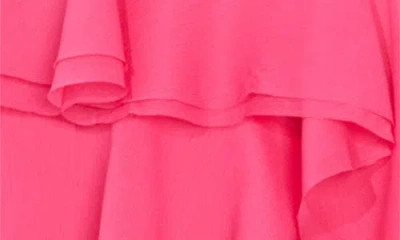 Alice And Olivia Alice + Olivia Holly Ruffle Asymmetric High-low Dress In Raspberry