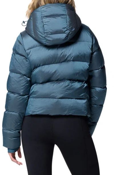 Columbia Amaze Puff Hooded Puffer Jacket In Blue