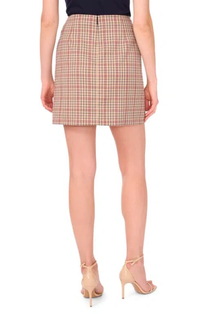 1.state Tailored Button Front Miniskirt In Multi