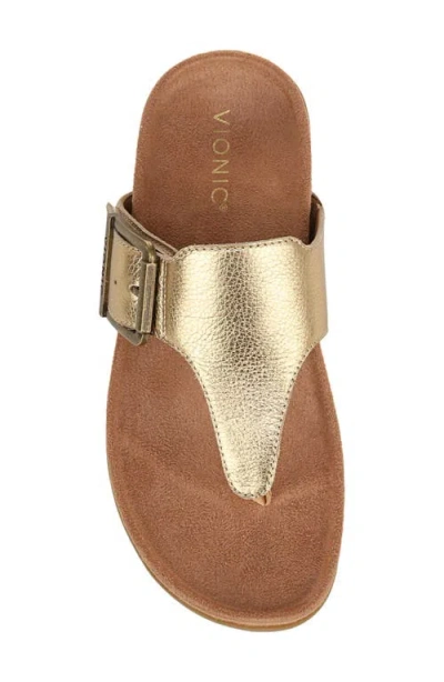 Vionic Emma Flip Flop In Gold