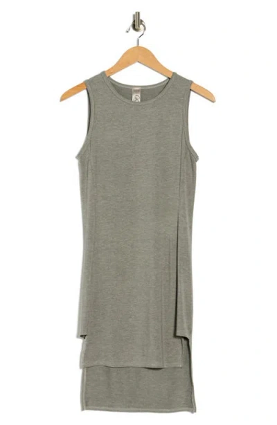 Go Couture High/low Jersey Minidress In Gray