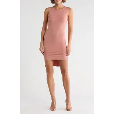 Go Couture High/low Jersey Minidress In Pink