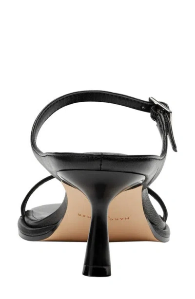 Marc Fisher Ltd Women's Alonde Leather High Heel Slide Sandals In Black