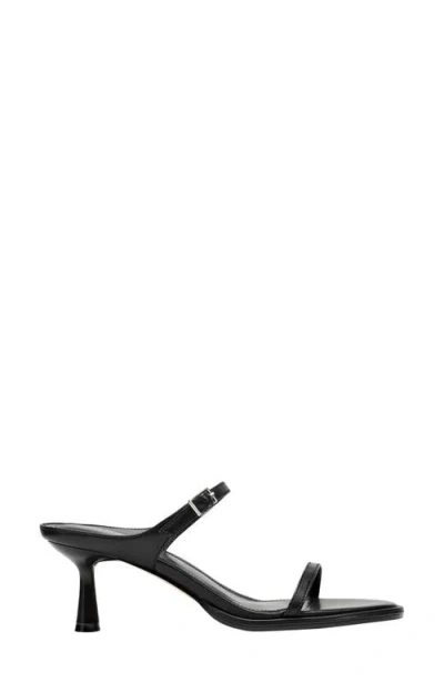 Marc Fisher Ltd Women's Alonde Leather High Heel Slide Sandals In Black