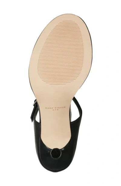 Marc Fisher Ltd Women's Alonde Leather High Heel Slide Sandals In Black