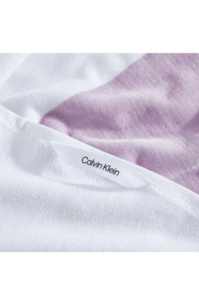 Calvin Klein Poolside Yarn Dye 2-piece Beach Towel Set In Purple