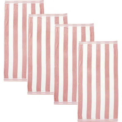 Woven & Weft 4-pack Oversize Stripe Beach Towels