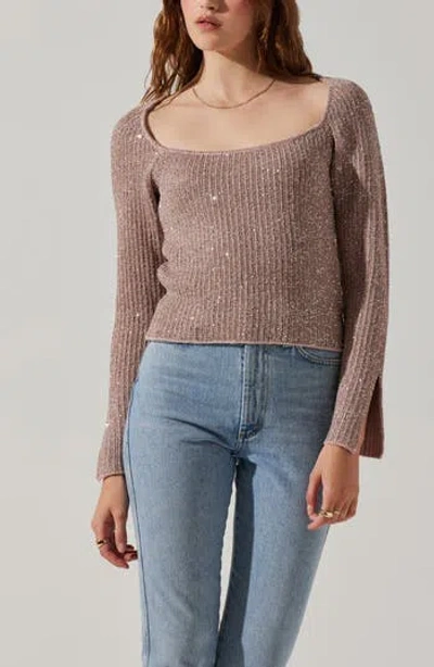 Astr The Label Marina Metallic Sweater In Multi