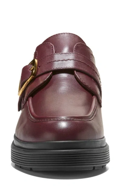 Cole Haan Women's Carlitta Monk Strap Lug Oxford Loafers In Burgundy