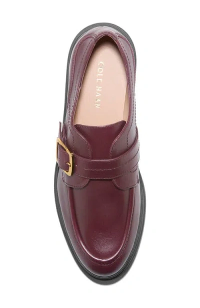 Cole Haan Women's Carlitta Monk Strap Lug Oxford Loafers In Burgundy