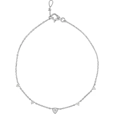 Bony Levy 18k White Gold Diamond Station Bracelet In Metallic