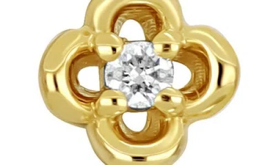 Bony Levy Mykonos 18k Yellow Gold Diamond Quatrefoil Stud Earrings In Gold