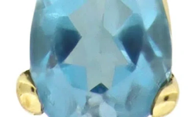 Bony Levy 14k Gold Pear Cut Topaz Pendant Necklace In Blue