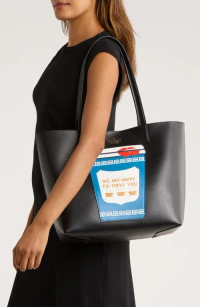 Kate Spade New York Other Coffee Break Coffee Cup Tote Bag In Black