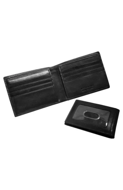 Mancini Boulder Left Wing Rfid Billfold Wallet In Black