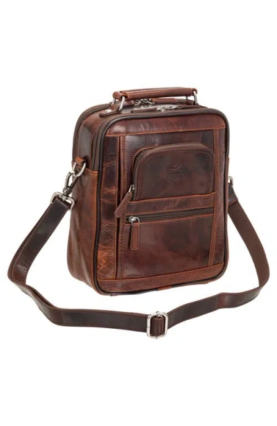 Mancini Men's Buffalo Double Compartment Bag In Brown